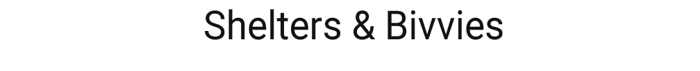 VF Shelters & Bivvies