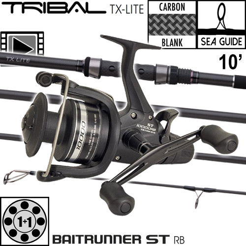 Ensemble Shimano Tribal TX-Lite A Intensity 10' 3.5lbs 4 brins Baitrunner ST 10000 RB 