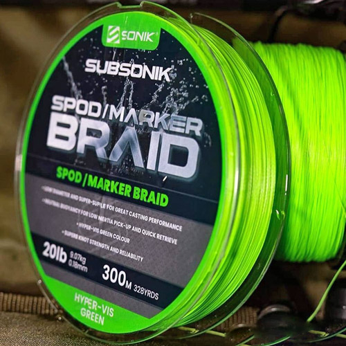 Sonik Subsonik Spod/Marker Braid Green 0.18mm 300m