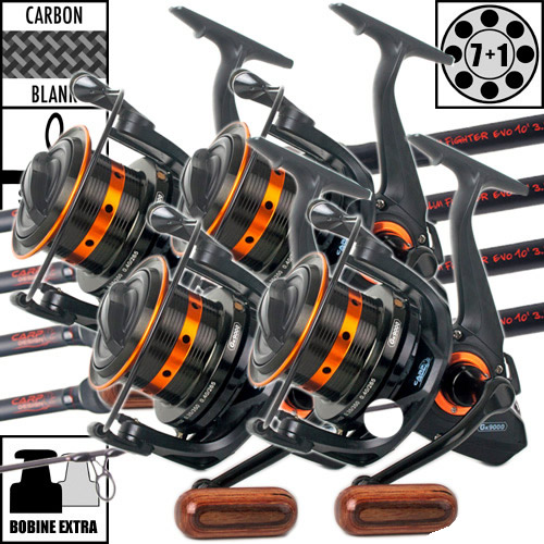 Carp Design Slim Fighter Evo 10' 3.5lbs GK9000 Set (x4)