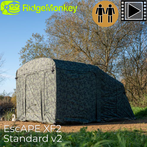 RidgeMonkey Escape XF2 V2 Camo Standard 2 man (Bivvy + Extension + Groundsheet)