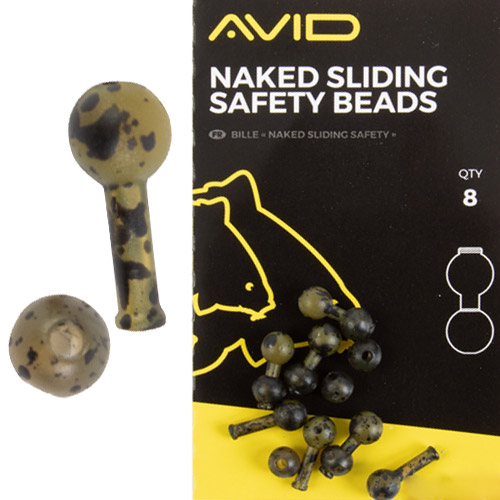 Avid Carp Naked Sliding Safety Beads (per 8)
