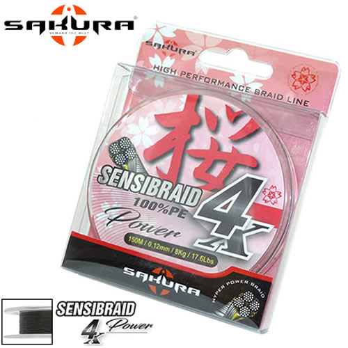 Ligne Tresse Sakura Sensibraid 4 Green 150m 