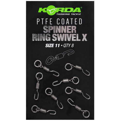 Emerillon Korda PTFE Spinner Ring Swivel X T11 (par 8)