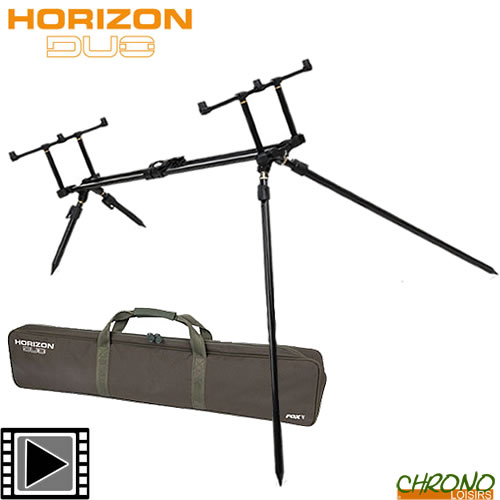 Fox Horizon Duo Rod Pod - Camo 4 Rods Inc Case & 2x36 Long Legs - Carp  Fishing