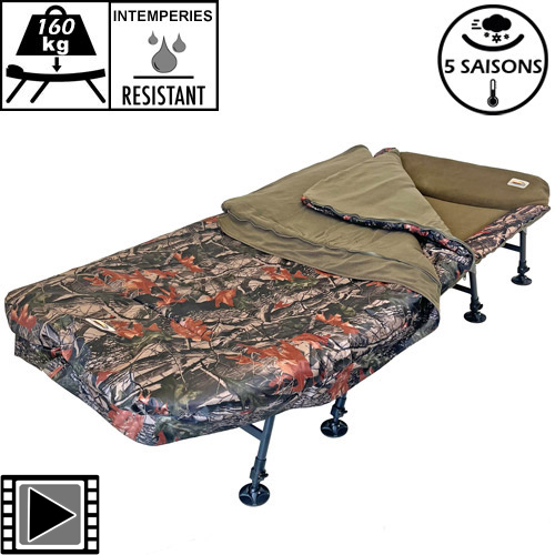 Carp Design Camo Line XL Bedchair 8 legs 5 Seasons