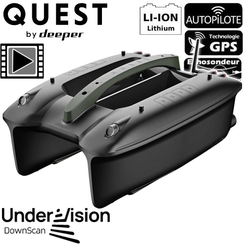 Bateau Amorceur Deeper Quest Echo GPS + Down Scan