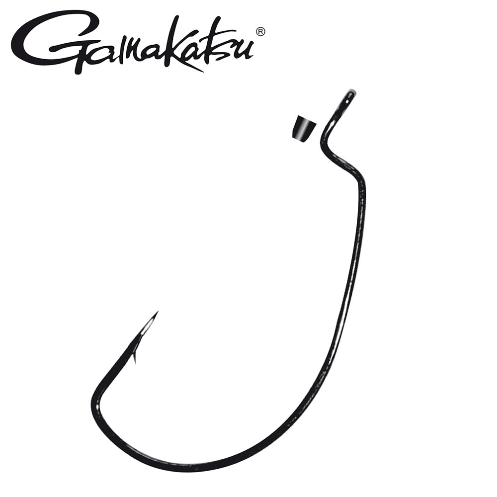 Hameçon Texan Worm EWG Gamakatsu Hooks Silt Stopper Black