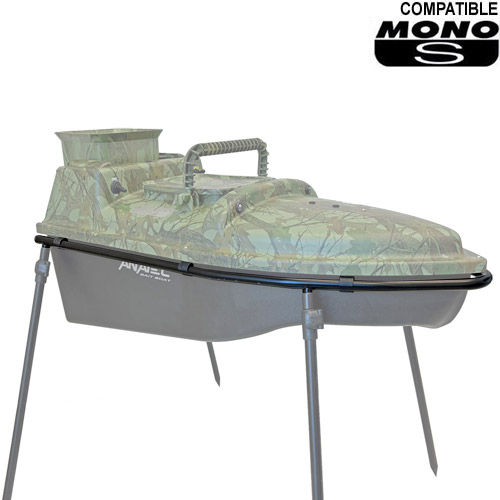 Support Bateau Bait Boat Pod Basic Inox Noir pour Anatec Monocoque S