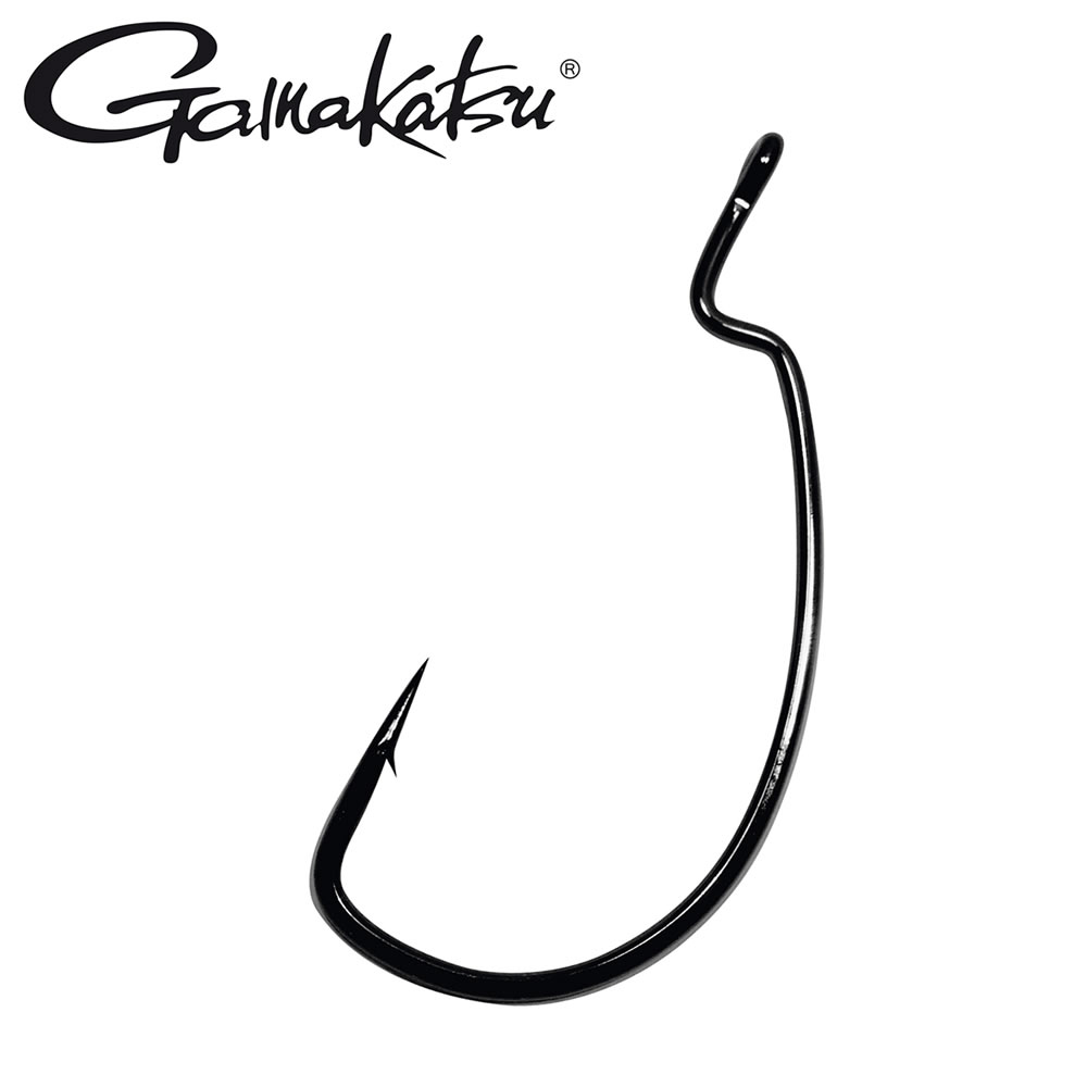 Hameçon Texan Worm 323 Gamakatsu Monster Hooks Black