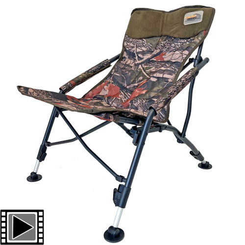 Level Chair Carp Design Compact Folding Camo Line