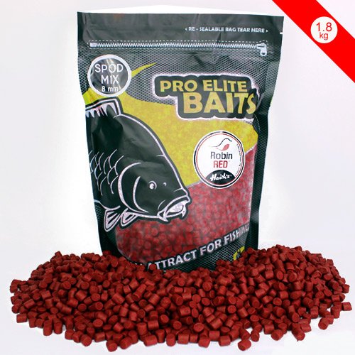 Pro Elite Baits Spod Mix Pellets Robin Red 8mm 1.8KG