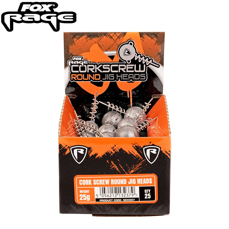 Tête Plombée Corkscrew Fox Rage RD JIG Heads