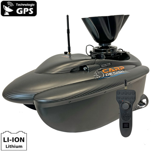Carp Design V50S GPS Carbon Bait Boat + Bait Dispenser