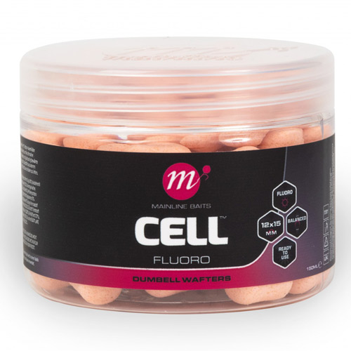 Mainline Fluoro Dumbell Wafters Pink 12x15mm Essential Cell