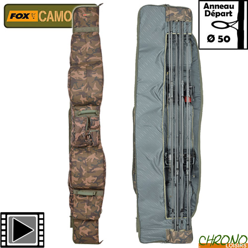 CLU402 contient 4 cannes à pêche FOX Camolite Rod Holdall Case 12ft 2+2 