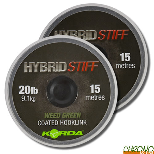 Korda Hybrid Stiff Coated braid hooklink material 20lb 15m ALL VARIETIES Carp 