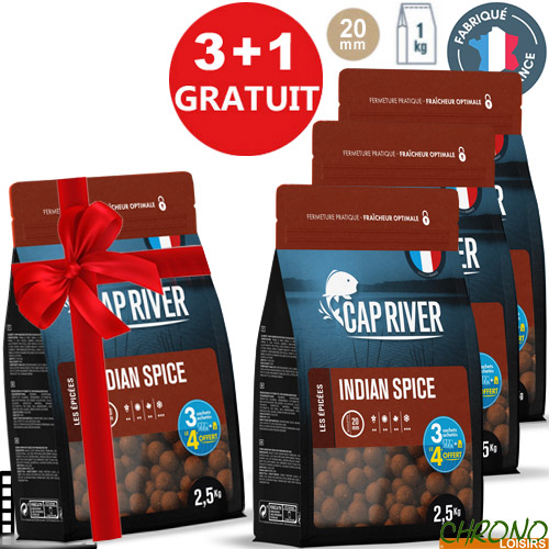 Cap River Indian Spice Boilies 20mm 2.5kg (x3)