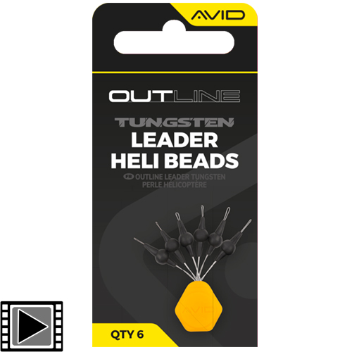 Perle Avid Carp Outline Tungsten Leader Heli Beads (par 6)
