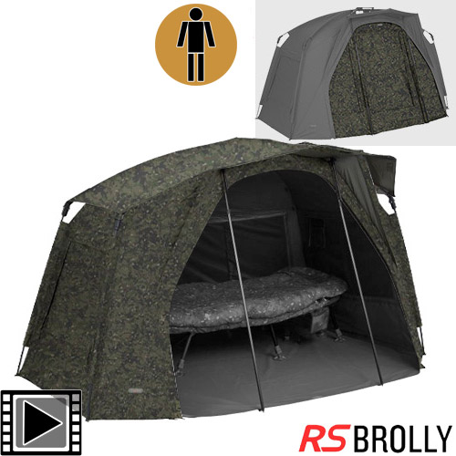 Abri Trakker Tempest RS Brolly Camo 1 place (Abri complet + Skull Cap)