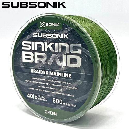 Sonik subsonik sinking braid 600m 0 20mm 40lbs – Chrono Carp ©