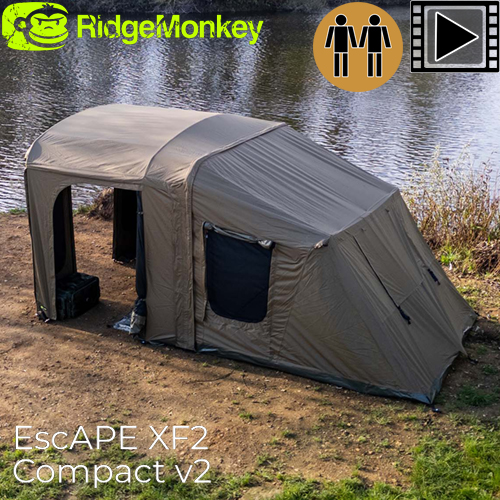 Biwy RidgeMonkey Escape XF2 V2 Compact 2 places (Biwy + Extension + Tapis de sol)