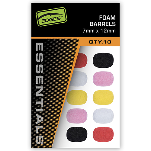 Mousse Fox Edges Barrels Mixed Colour 7mm x 12mm (par 10)