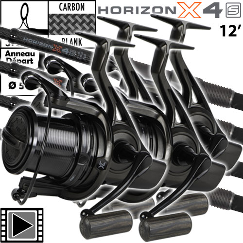 Fox Horizon X4 S Slim Shrink 12' 3.5lbs 12000XC Set (x4)