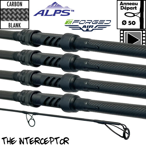 Carp Design The Interceptor 50mm 13' 3.75lbs Rute (x4)