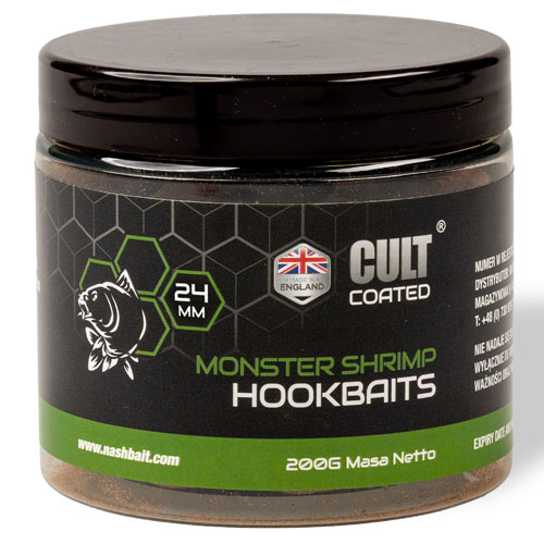 Bouillettes Nash Monster Shrimp Cult Coated Hookbaits 24mm