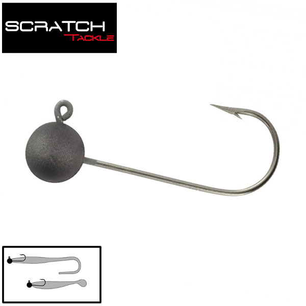 Tête Plombée Scratch Tackle Round Classic Jig Head 5g