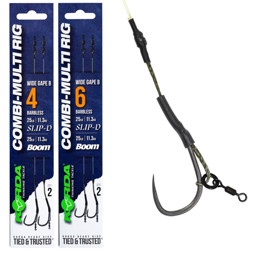 Bas de Ligne Korda Combi Multi Rig Wide Gape X Sans Ardillon (par 2)
