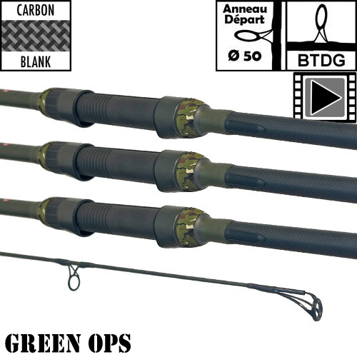 Ccarp Green OPS 50mm 12' 3.5lbs Rute (x3)