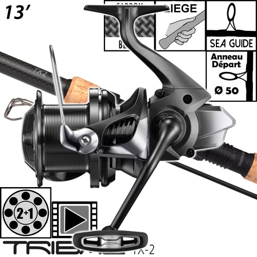 Ensemble Shimano Tribal TX-2A Carp Intensity Full Cork 13' 3.5lbs Aerlex XTC 14000