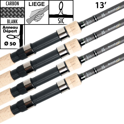 Canne Prowess Scorpium X 50mm 13' 3.5lbs Full Cork (les 4)