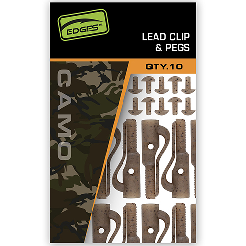 Clip Plomb Fox Edges Camo Lead Clip + Pegs (par 10)