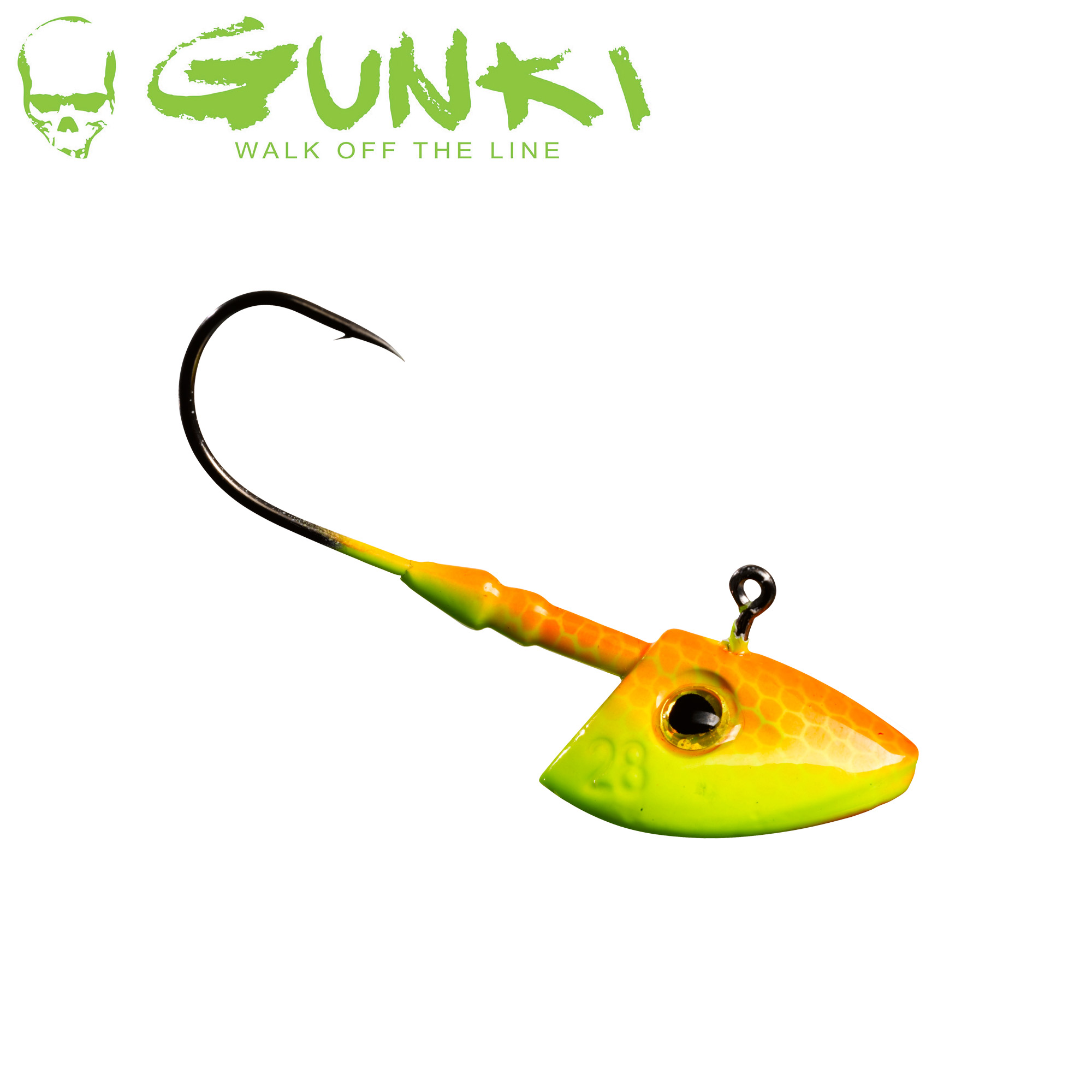 Tête Plombée Gunki G'Verti Orange/ Fluo Yellow