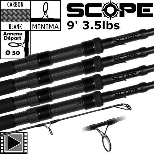 Canne Nash Scope 9' 3.5lbs Full Black Duplon (les 4)