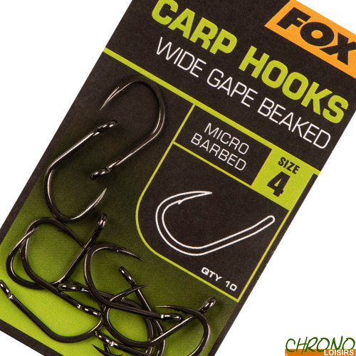 Fox Carp Hooks Wide Gape (x10)
