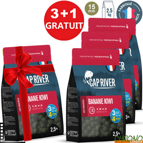 Cap River Banana Kiwi Boilies 15mm 2.5kg (x3)