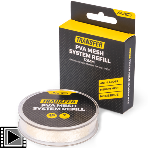 Kit Filet PVA Avid Carp Transfer PVA Mesh System 7m (recharge Seule)