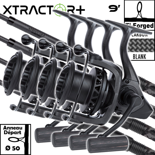 Ensemble Sonik Xtractor+ Custom 50mm 9' 3.5lbs Full Camo Duplon 5000 Carbon (les 4)