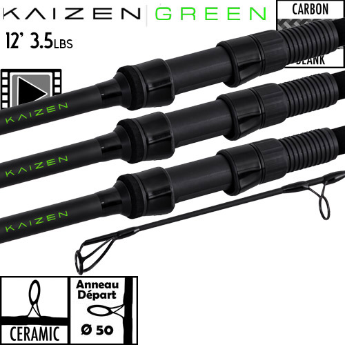 Canne Korda Kaizen Green Ceramic 50mm 12' 3.5lbs (les 3)