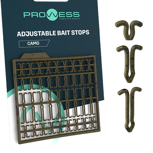 Stop Appâts Prowess Adjustable Bait Stops Camo (par 63)