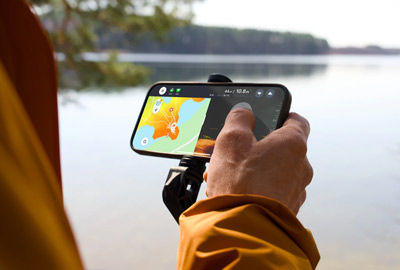 Support Smartphone Deeper pour Télécommande Bateau Amorceur Spark - description 01