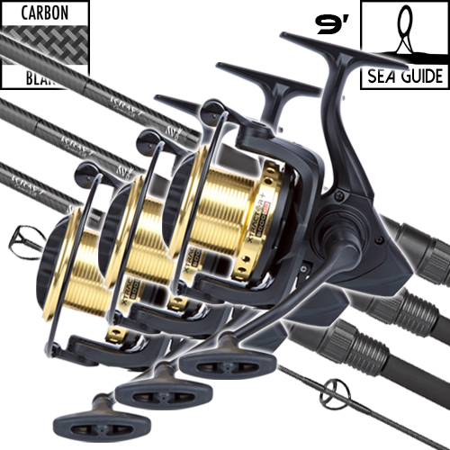 Kit Pêche Carpe LINEAEFFE Top Carp Combo 3 - 3 Cannes + 3 Moulinets