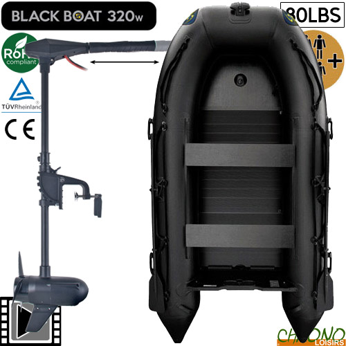 Pack Navigation Carp Spirit Black Boat 320w Brushless 80lbs Chrono