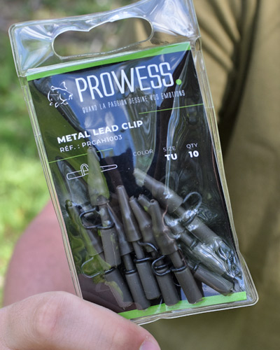 Clip Plomb Prowess Metal Kaki + Manchon (par 10) - description 03