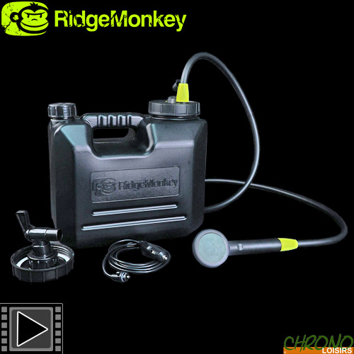 Kit douche ridgemonkey outdoor power shower avec bidon 10l Chrono Carpe