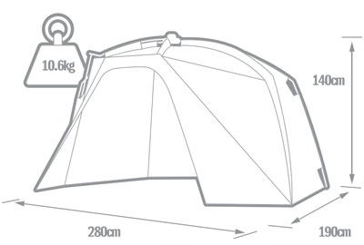 Solar SP Uni Spider Bivvy 1 man (Bivvy + Infill Pannel + Groundsheet) - description 02